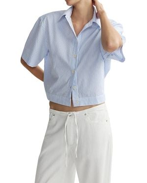 DL1961 Carlee Short Sleeve Shirt - Blue