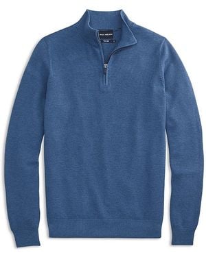 Mack Weldon Half Zip Tech Sweater - Blue