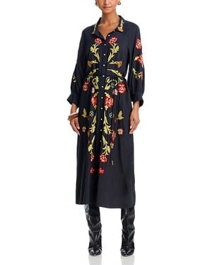The Great The Embroidered Herd Dress - Black
