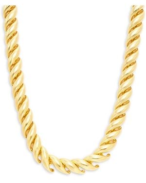 Aqua Chain Necklace, 14 - Metallic