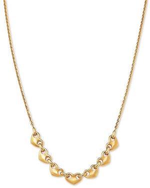 Bloomingdale's Fine Collection Heart Link Collar Necklace - Metallic