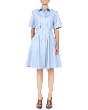 Callas Milano Bergamo Fit And Flare Shirt Dress - Blue