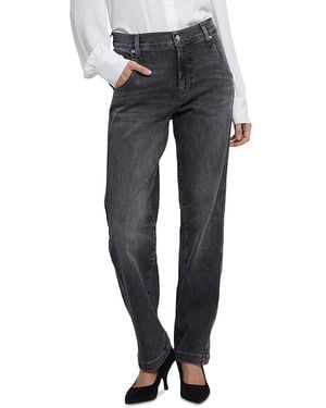 NYDJ Brooke Super High Rise Loose Straight Jeans - Gray