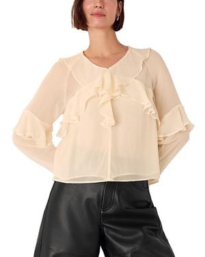 Whistles Ruffled Blouse - Natural