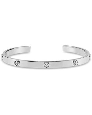 Tory Burch Miller Icon Stud Thin Cuff Bracelet - White