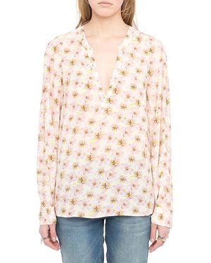 Zadig & Voltaire Torny V Neck Tunic - Natural