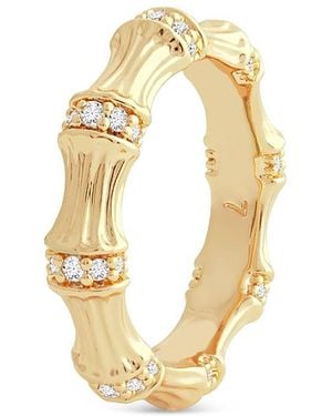 Anabel Aram Sculpted Bamboo Ring - Metallic