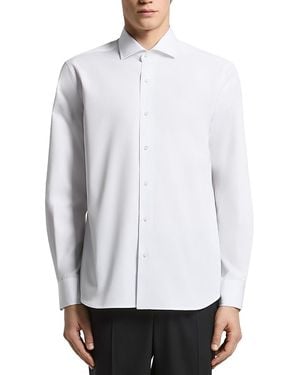 Peserico Classic Spread Collar Cotton Poplin Shirt - White