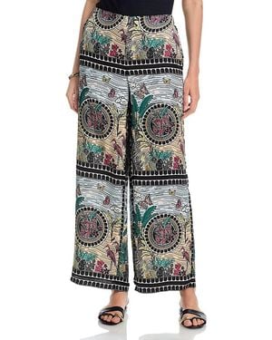 Tahari Pull On Wide Leg Pants - Multicolor