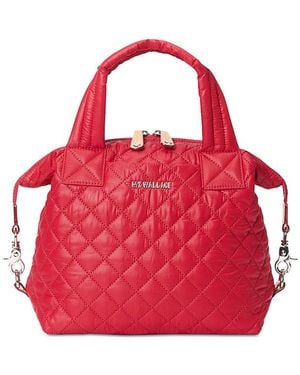 MZ Wallace Small Sutton Deluxe Top Handle Bag - Red