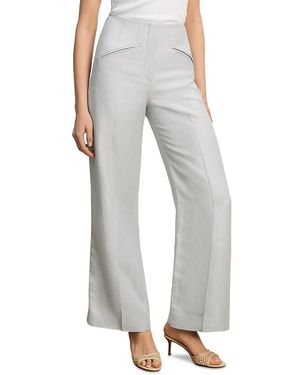 Veronica Beard Cassidee Wide-Leg Pants - Gray