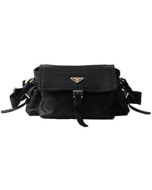 Prada Medium Explore Nappa Leather Shoulder Bag - Black