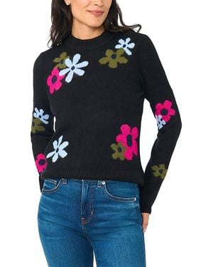 Cece Groovy Flower Sweater - Blue