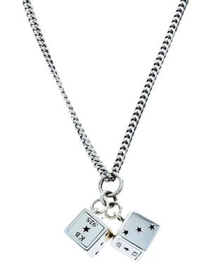 King Baby Studio Sterling High Roller Club Large Dice Pendant Necklace - Metallic