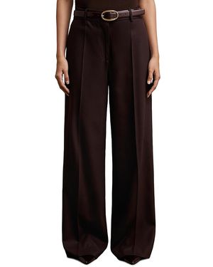 Reiss Solene Wide Leg Pants - Black