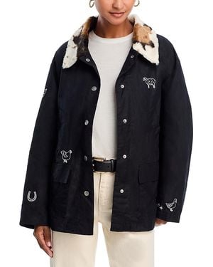 Aqua X Angelica Hicks Barn Animal Jacket - Black