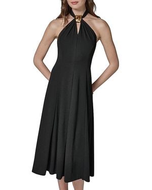 Donna Karan Halter Midi Dress - Black