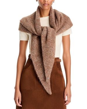 V. Fraas Donegal Knit Triangle Scarf - Brown