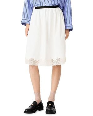 Maje Jentelle Lace Hem Skirt - Blue