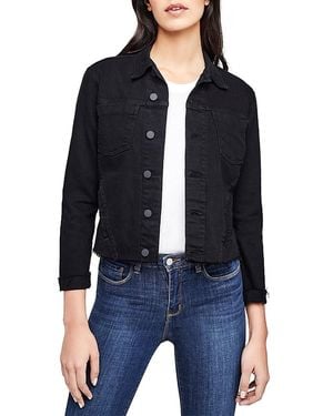 L'Agence Janelle Slim-Fit Raw Denim Jacket - Blue