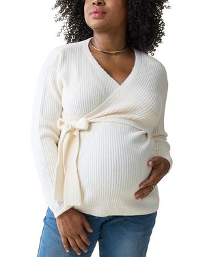 Ingrid & Isabel Nursing Wrap Sweater - White
