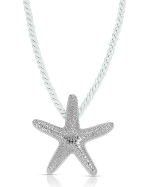 Ettika Starfish Statement Pendant Necklace, 16-19 - White