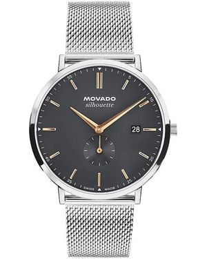 Movado Silhouette Watch, 40Mm - Gray