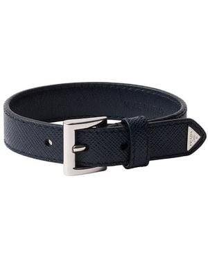Prada Saffiano Leather Bracelet - Blue