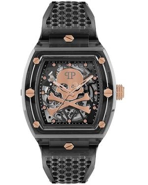 Philipp Plein The $Keleton Crystal Watch, 44Mm X 56.2Mm - Black