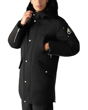 Moose Knuckles Stirling 2.0 Fur Trim Down Parka - Black