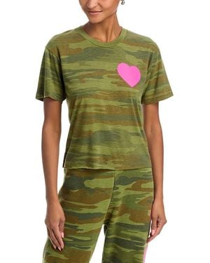 Aviator Nation Heart Graphic Boyfriend Tee - Green