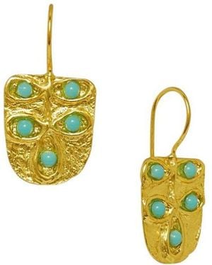 Ottoman Hands Vera Drop Earrings - Metallic
