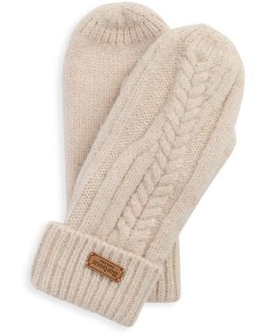 Barbour Elsdon Cable Knit Mittens - Natural