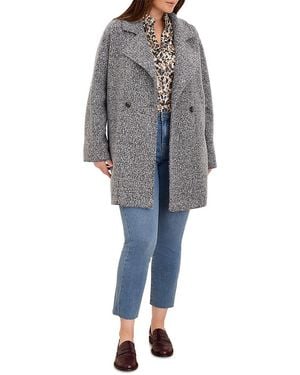 NIC+ZOE Mixed Boucle Knit Cocoon Jacket - Gray
