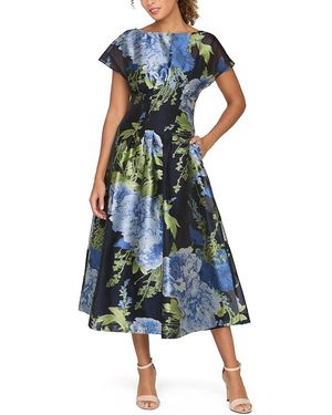 casual kay unger dresses Kay Unger Dress 6 Silk Textured Knit Keyhole Back Casual Luxury Chic V-Neck