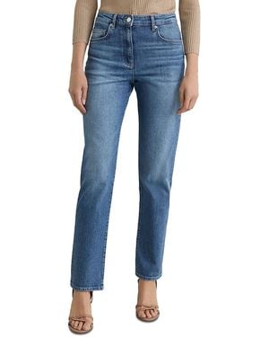 Reiss Aubrey High Rise Slim Straight Jeans - Blue
