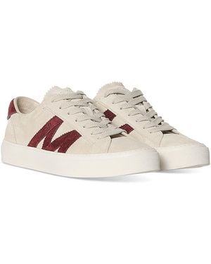 Moncler Monaco2 Lace Up Low Top Sneakers - Natural