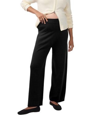 Ingrid & Isabel Wide Leg Sweater Maternity Pant - Black