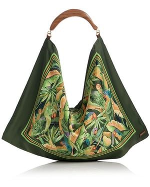 FARM Rio Satin Scarf Medium Bag - Green
