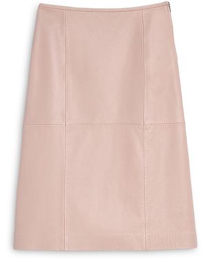 Jil Sander A Line Leather Skirt - Pink