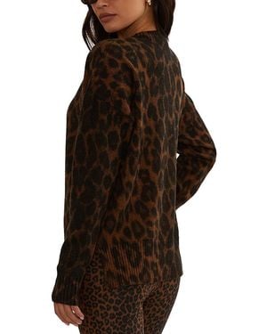 Beach Riot Callie Leopard Motif Sweater - Brown