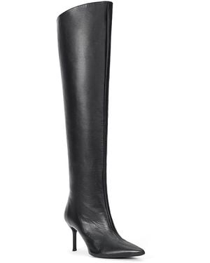 STAUD Sebastian Leather Over-The-Knee Boots - Black