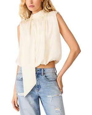 Steve Madden Melinna Gathered Cropped Top - Blue