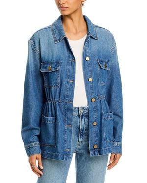 PAIGE Clarke Cinched Waist Jacket - Blue