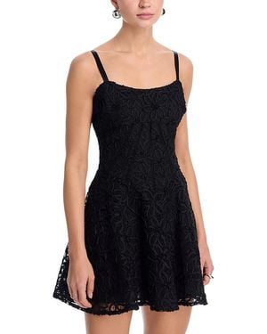 Aqua Mock Neck Lace Shift Dress in White | Lyst Aqua Mock Neck Lace Shift Dress in White | Lyst