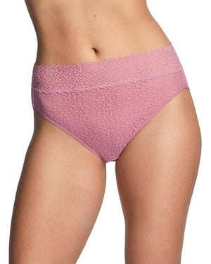 Wacoal High Bar High Cut Lace Panties - Purple