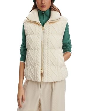 Varley Irina Cable Knit Puffer Vest - Natural