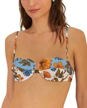 FARM Rio Garden Scarf Underwire Bikini Top - Black
