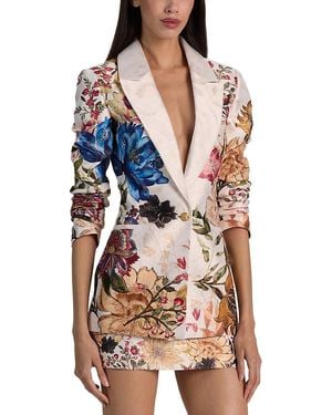 Alice + Olivia Denny Slim One Button Blazer - Blue