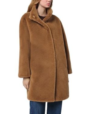 Apparis Blair Faux Fur Mid Length Coat - Brown